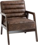 Notre test du HOMCOM fauteuil club en PU, large assise et coussin épais marron