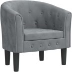 Notre test du vidaXL, fauteuil cabriolet en velours gris foncé