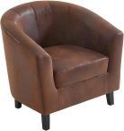 Notre test du Vente-unique Cristobal II, fauteuil cabriolet en microfibre vieillie marron