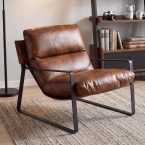 Notre test du Ya-Home, fauteuil de salon moderne en cuir PU marron